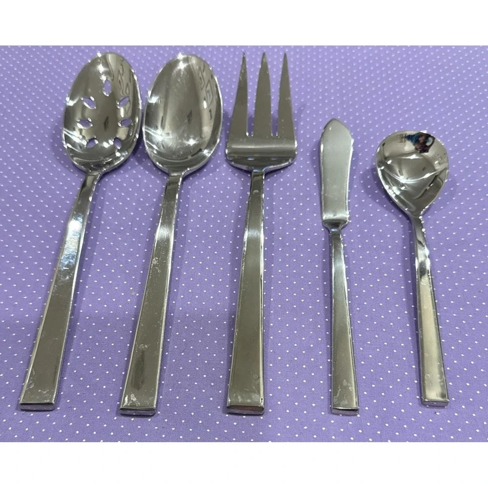 Dansk Meridian Hostess Serving Set Stainless Flatware Silverware 18/10 Set Of 5‎